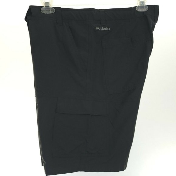 Lot 2 Columbia Omni-Shield Cargo Shorts Mens 40x10 Gray Black Nylon Blend Belted - Picture 4 of 12